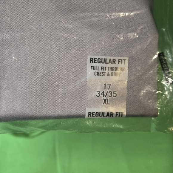 Kenneth Cole Regular Fit Button Down Dress Shirt, Gray - 17 34/35 - NEW - Picture 3 of 4